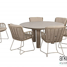 Fabrice dining chair Latte with 2 cushions Latte